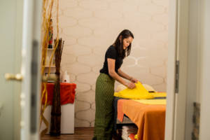 Vorbereitung auf Massage